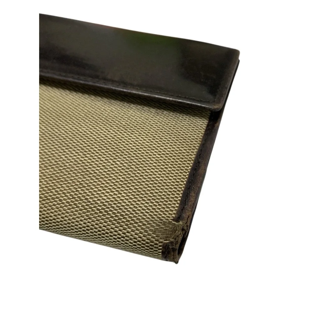 Gucci Jackie Continental Long Wallet Brown Leather & Canvas with Silver Hardware - Picture 10 of 12